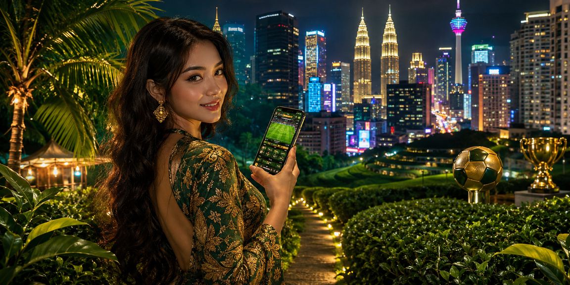 Pemain Kuala Lumpur memainkan kasino mudah alih 720s dari telefon Android dengan tema batik